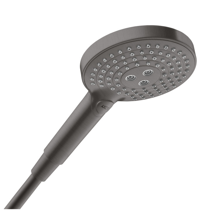 AX ShowerSolutions Główka prysznicowa 120 3jet, Czarny Chrom Szczotkowany