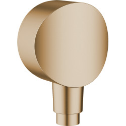 Hansgrohe FixFit Przyłącze węża S z zaworem zwrotnym i złączem z tworzywa, Brąz Szczotkowany