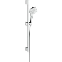 HG Crometta Zestaw prysznicowy 100 Vario EcoSmart z drążkiem 65 cm, Biały/Chrom