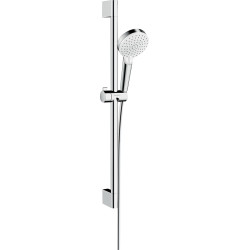 Hansgrohe Crometta Zestaw prysznicowy 100 Vario EcoSmart z drążkiem 65 cm, Biały/Chrom