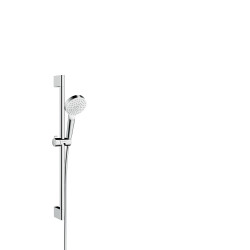 Hansgrohe Crometta Zestaw prysznicowy 100 1jet EcoSmart z drążkiem 65 cm, Biały/Chrom