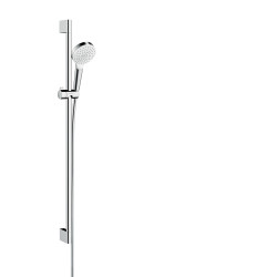 Hansgrohe Crometta Zestaw prysznicowy 100 1jet EcoSmart z drążkiem 90 cm, Biały/Chrom