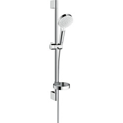 Hansgrohe Crometta Zestaw prysznicowy 100 Vario z drążkiem 65 cm i mydelniczką, Biały/Chrom