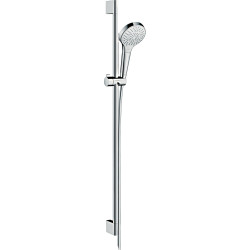 Hansgrohe Croma Select S Zestaw prysznicowy 110 Multi EcoSmart 9 l/min z drążkiem 90 cm, Biały/Chrom