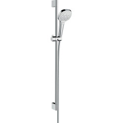 HG Croma Select E Zestaw prysznicowy 110 Multi EcoSmart z drążkiem 90 cm, Biały/Chrom