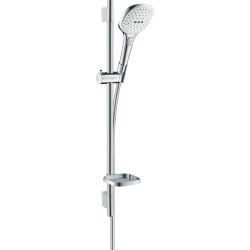 HG Raindance Select E Zestaw prysznicowy 120 3jet EcoSmart z drążkiem 65 cm i mydelniczką, Biały/Chrom