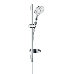 Hansgrohe Raindance Select S Zestaw prysznicowy 120 3jet z drążkiem 65 cm i mydelniczką, Biały/Chrom