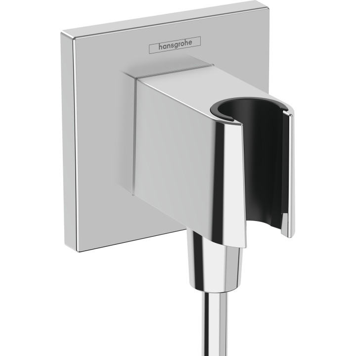 Hansgrohe FixFit E Przyłącze węża z uchwytem, Chrom