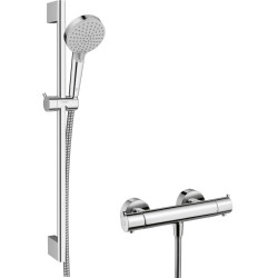 Hansgrohe Vernis Blend System prysznicowy 100 Vario EcoSmart z drążkiem 65 cm Crometta, baterią termostatyczną Ecostat S, Chrom
