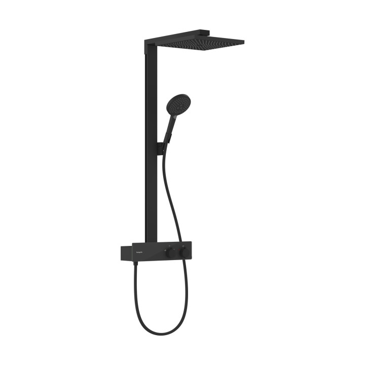HG Raindance E Komplet prysznicowy 300 1jet z termostatem ShowerTablet 350, Czarny Matowy