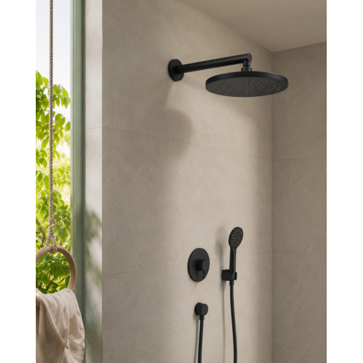 Hansgrohe Vernis Blend Ramię prysznicowe 24 cm, Czarny Matowy