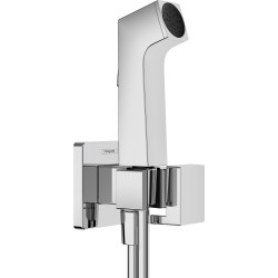 Hansgrohe Bidetowa główka prysznicowa Bidette 1 jet E EcoSmart dla wody zimnej z uchwytem i wężem prysznicowym 125 cm, Chrom