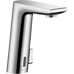 Hansgrohe Metris S Elektroniczna bateria umywalkowa z bieżącą regulacją temperatury, zasilana baterią, Chrom