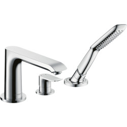 Hansgrohe Metris 3-otworowa jednouchwytowa bateria na brzeg wanny, Chrom