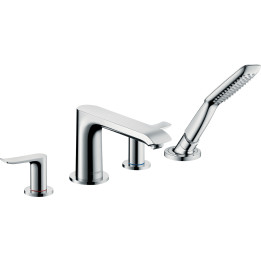 Hansgrohe Metris 4-otworowa bateria na brzeg wanny, Chrom