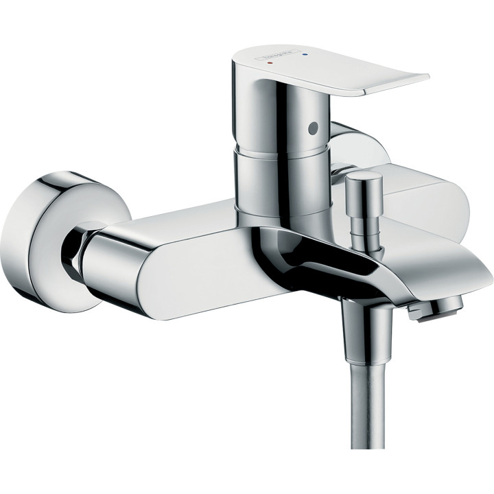 Hansgrohe Metris Jednouchwytowa bateria wannowa, natynkowa, Chrom