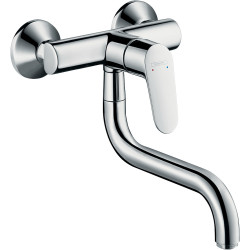 Hansgrohe Focus M41 Jednouchwytowa bateria kuchenna, ścienna z dolną wylewką, 1jet, Chrom