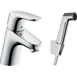 Hansgrohe Focus Jednouchwytowa bateria umywalkowa 70 z główką Bidette i wężem 160 cm, bez kompletu odpływowego, Chrom
