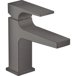 Hansgrohe Metropol Jednouchwytowa bateria umywalkowa 100 do małych umywalek z kpl. odpływ. Push-Open, Czarny Chrom Szczotkowany