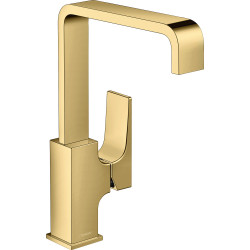 Hansgrohe Metropol Jednouchwytowa bateria umywalkowa 230 z kompletem odpływowym Push-Open, Złoty Optyczny Polerowany
