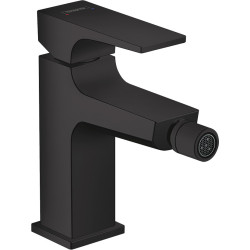 Hansgrohe Metropol Jednouchwytowa bateria bidetowa z kompletem odpływowym Push-Open, Czarny Matowy