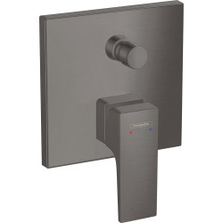 Hansgrohe Metropol Jednouchwytowa bateria wannowa EN 1717, podtynkowa do iBox universal, Czarny Chrom Szczotkowany