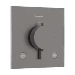 Hansgrohe Ecostat Comfort E Bateria termostatyczna do 2 odbiorników EN 1717, podtynkowa, Czarny Chrom Szczotkowany