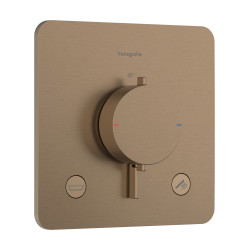 Hansgrohe Ecostat Comfort Q Bateria termostatyczna do 2 odbiorników zgodna z normą EN 1717, podtynkowa, Brąz Szczotkowany