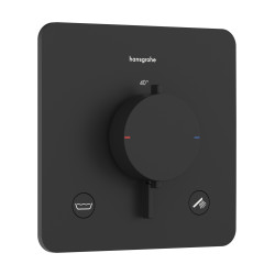 Hansgrohe Ecostat Comfort Q Bateria termostatyczna do 2 odbiorników zgodna z normą EN 1717, podtynkowa, Czarny Matowy