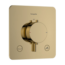 Hansgrohe Ecostat Comfort Q Bateria termostatyczna do 2 odbiorników EN 1717, podtynkowa, Złoty Optyczny Polerowany