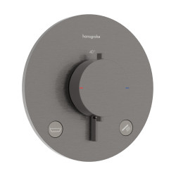 Hansgrohe Ecostat Comfort S Bateria termostatyczna do 2 odbiorników EN 1717, podtynkowa, Czarny Chrom Szczotkowany