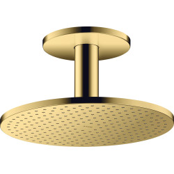 Axor ShowerSolutions Głowica prysznicowa 300 2jet z przyłączem sufitowym, Złoty Optyczny Polerowany