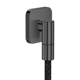 Axor Wall outlet Fine Przyłącze węża, softsquare, Czarny Chrom