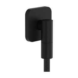 Axor Wall outlet Fine Przyłącze węża, softsquare, Czarny Matowy