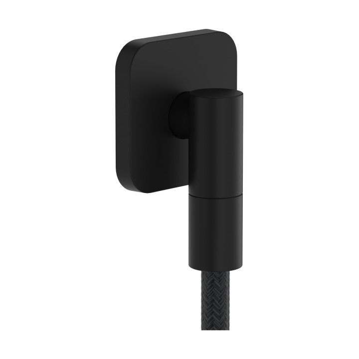 AX Wall outlet Fine Przyłącze węża, softsquare, Czarny Matowy
