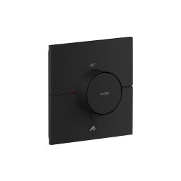 AX ShowerSelect ID Bateria termostatyczna HighFlow do 1 odbiornika z dodatkowym wyjściem, kwadratowa, podtynkowa, Czarny Matowy