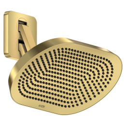 AX ShowerSphere Głowica prysznicowa 370/220 2jet EcoSmart z regulowanym ramieniem prysznicowym, Złoty Optyczny Polerowany