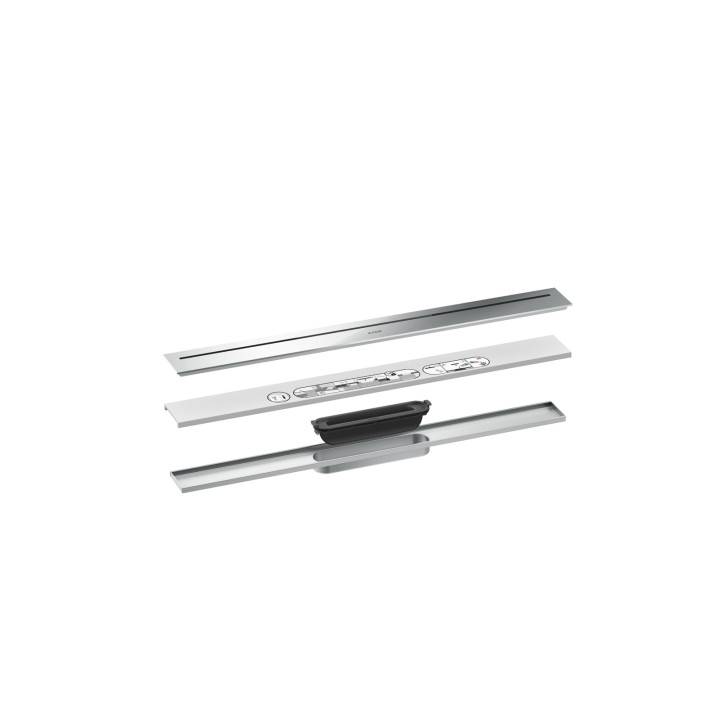 AX Drain Element zewnętrzny odpływu liniowego 700, montaż odsunięty od ściany, Chrom