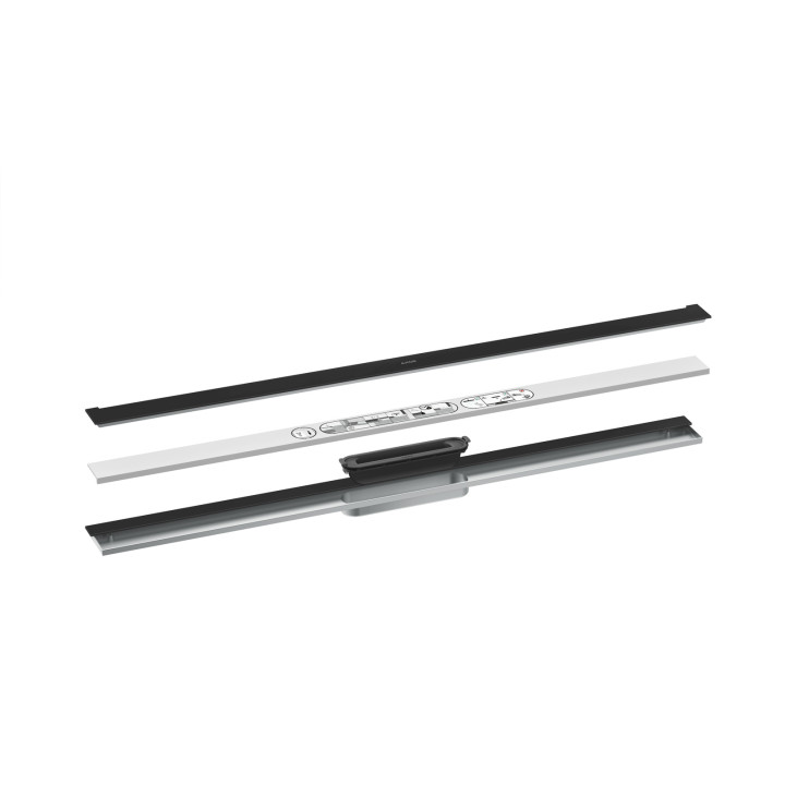 AX Drain Element zewnętrzny odpływu liniowego 1000, montaż przyścienny, Czarny Matowy