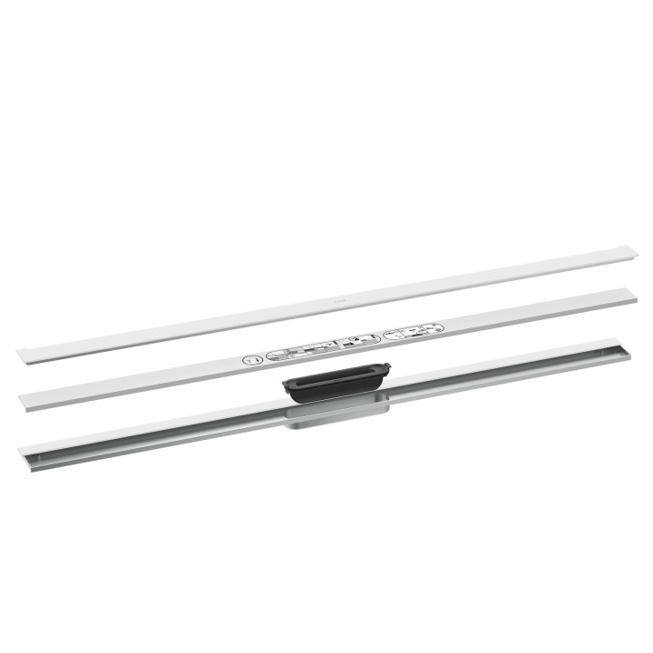 AX Drain Element zewnętrzny odpływu liniowego 1200, montaż przyścienny, Biały Matowy