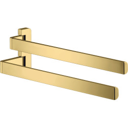 Axor Universal Softsquare Wieszak na ręczniki, 2-ramienny, Złoty