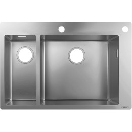 Hansgrohe S71 S712-F655 Zlewozmywak nablatowy 180/450, Stal