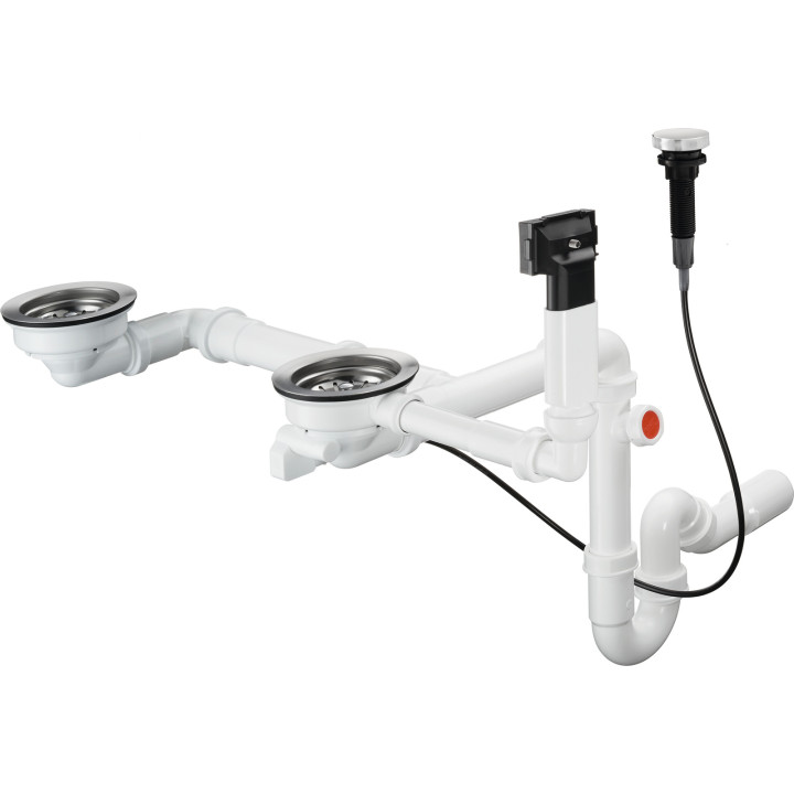 Hansgrohe D17-11 Automatyczny komplet odpływowy z przelewem do