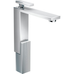 Axor Edge Jednouchwytowa bateria umywalkowa 280 do umywalek nablatowych z kpl. odpływowym Push-Open, szlif diamentowy, Chrom