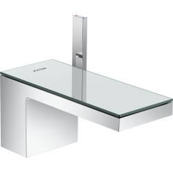 Axor MyEdition Jednouchwytowa bateria umywalkowa 70 z kompletem odpływowym Push-Open, Chrom/Lustrzane Szkło