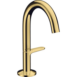 Axor One Bateria umywalkowa Select 140 z kompletem odpływowym Push-Open, Złoty Optyczny Polerowany