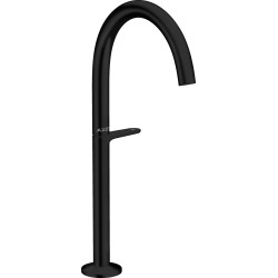 Axor One Bateria umywalkowa Select 260 do umywalek nablatowych z kompletem odpływowym Push-Open, Czarny Matowy