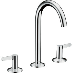 Axor One 3-otworowa bateria umywalkowa 170 z kompletem odpływowym Push-Open, Chrom