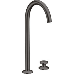 Axor One 2-otworowa bateria umywalkowa Select 260 z kompletem odpływowym Push-Open, Czarny Chrom Szczotkowany