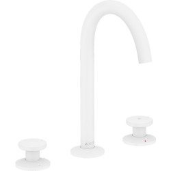 Axor One 3-otworowa bateria umywalkowa Select 170 z kompletem odpływowym Push-Open, Biały Matowy